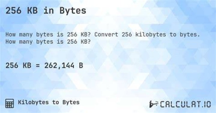 256 MB to Bytes (Convert 256 megabytes to bytes)