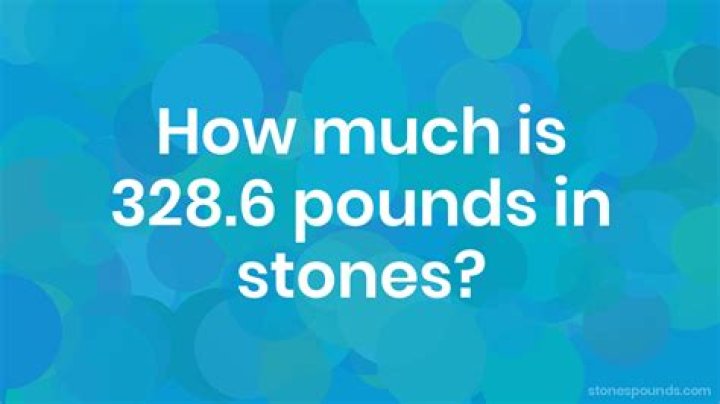 32.8 pounds in stone 32.8 pounds in stone