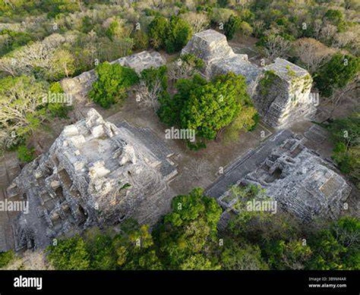 Aerial shot of ruins