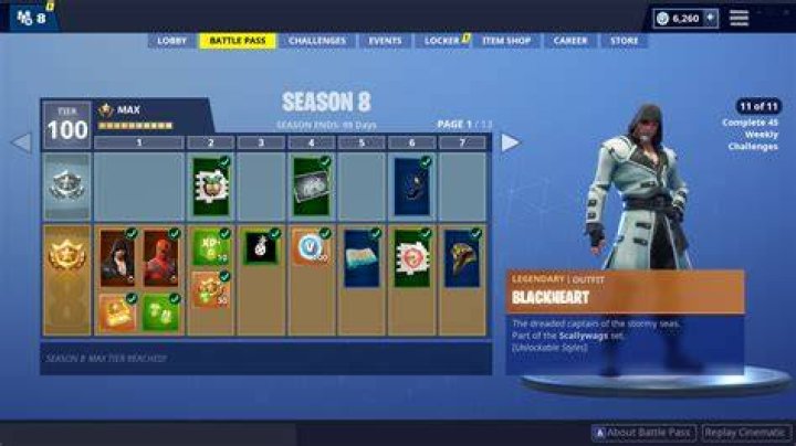 All Battle Pass Tiers And Rewards