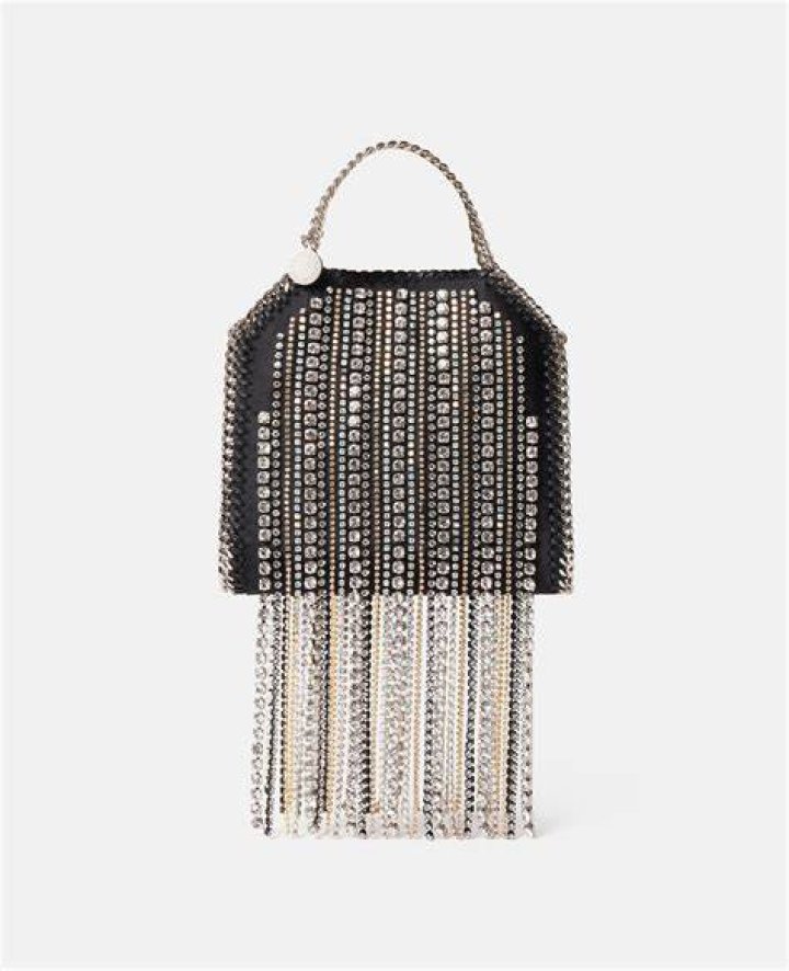Black Sequin Crystal Fringe Tote Black Sequin Crystal Fringe Tote