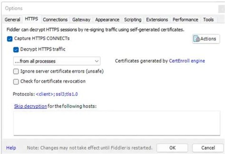 Capture of https//