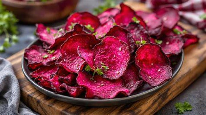 Crispy Baked Beets Chips recipe