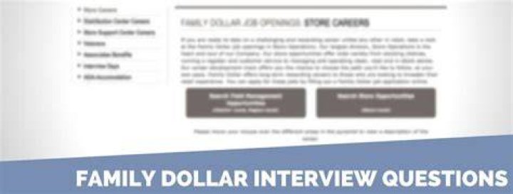 family dollar interview question