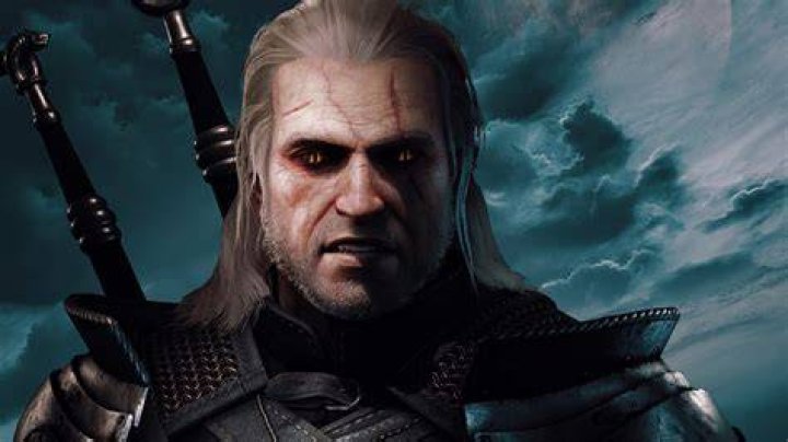 Geralt of The Witcher 3: Wild Hunt faces four female NPCs.