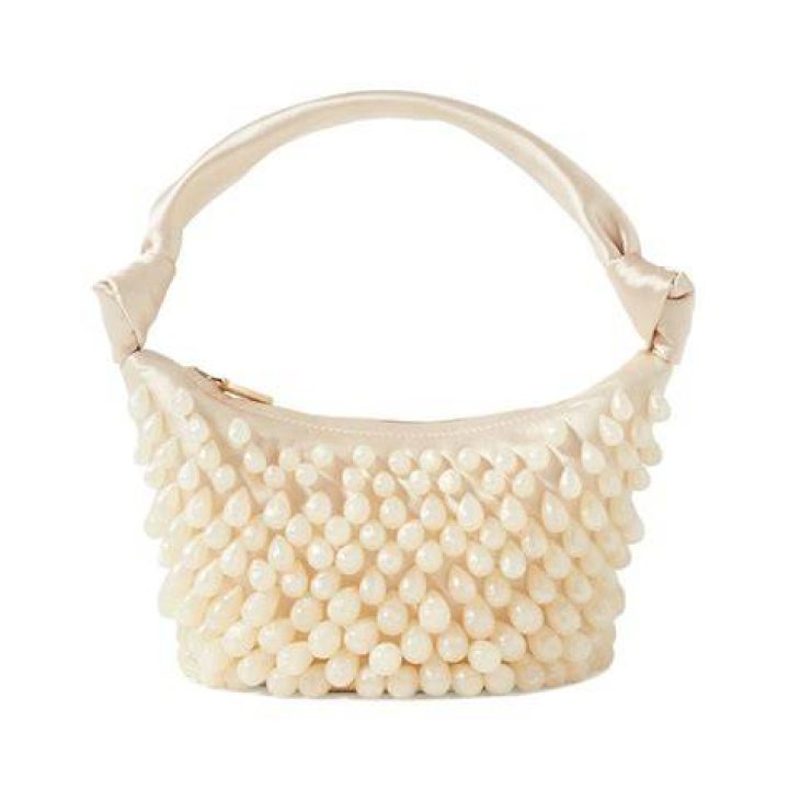 Gia Beaded Satin Shoulder Bag Gia Beaded Satin Shoulder Bag
