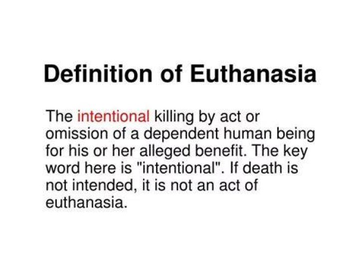 Glossary Definition: Euthanasia