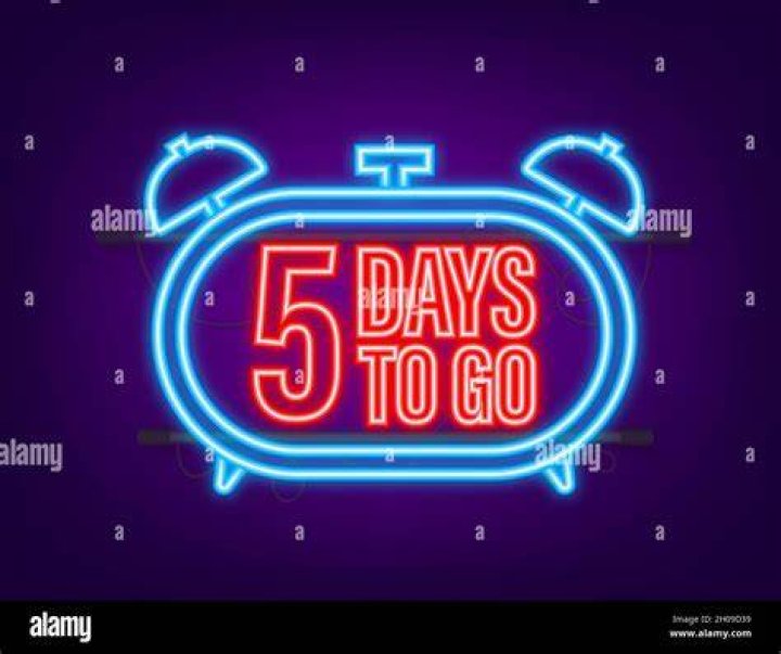 Holiday countdown - 5 days to go