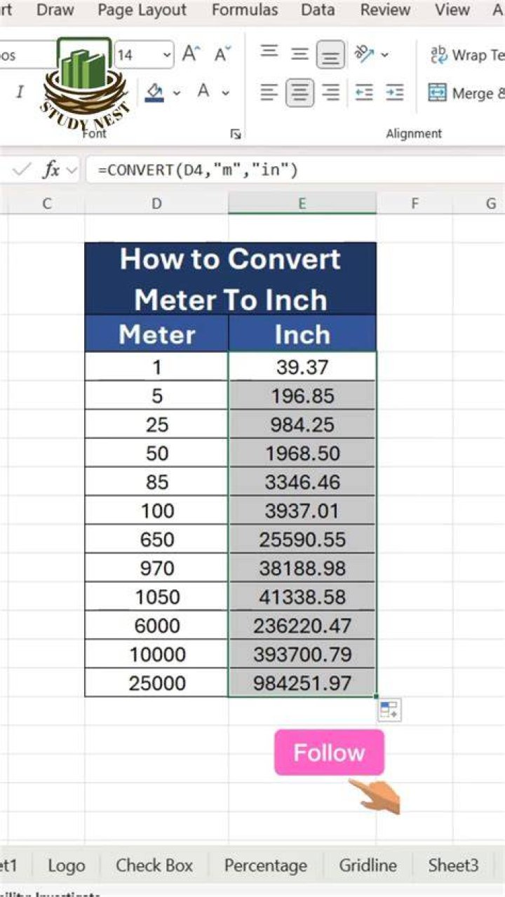 How do you convert ft into Excel?