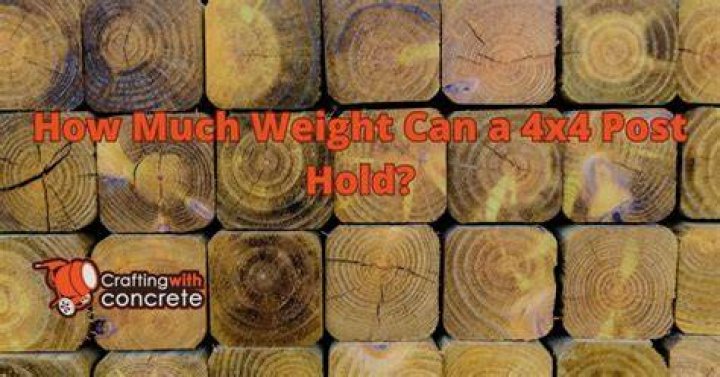 How much weight will a 4×4 post hold?