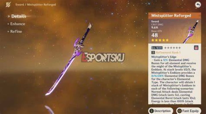 Is Mistsplitter a good weapon?