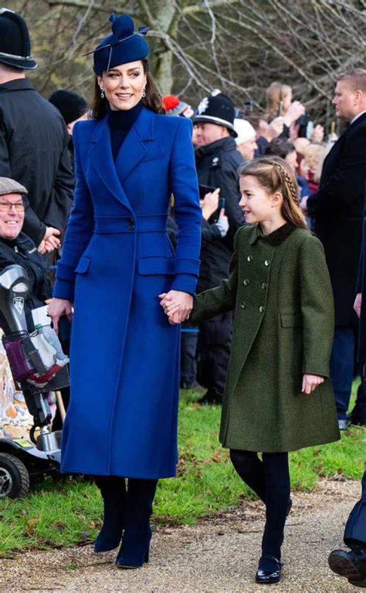 The British Royal Family Attend The Christmas Morning Service sandringham, norfolk december 25 catherine, princess of wales and princess charlotte of wales attend the christmas morning service at sandringham church on december 25, 2023 in sandringham, norfolk photo by samir husseinwireimage