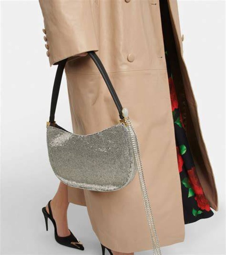 Vesna Medium Crystal-Embellished Leather Shoulder Bag Vesna Medium Crystal-Embellished Leather Shoulder Bag