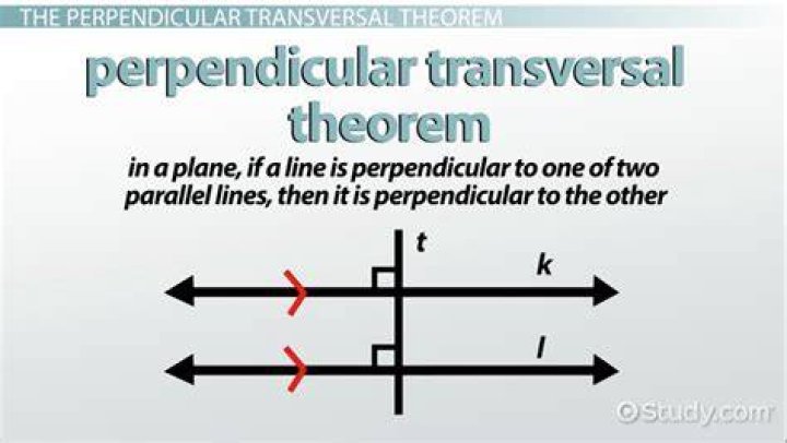 What is the perpendicular transversal theorem?