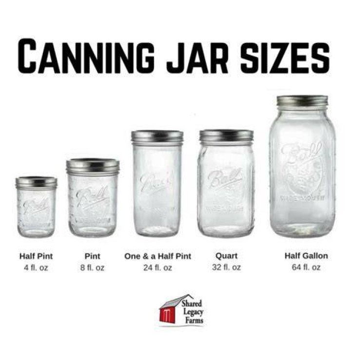What sizes do canning jars come in?